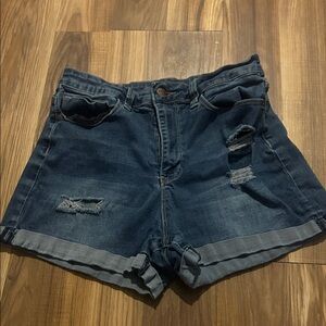 YMI Distressed Blue Jean Shorts